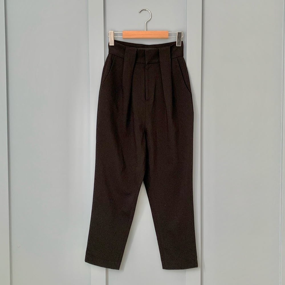 Blessed Are The Meek | 2 | Womens High Waist Cropped Vessel Black Pants